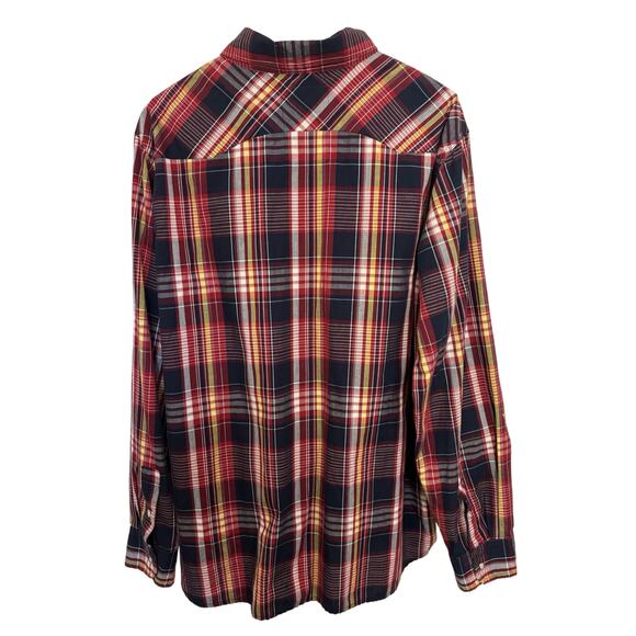 VTG Levi’s Two Horse Brand Western Pearl Snap Men’s Size XL Plaid Western Rodeo - Picture 2 of 7